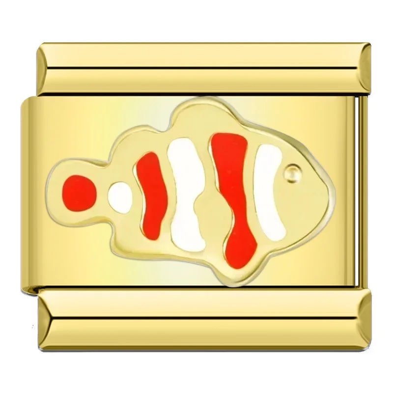 Hapiship 2025, venta al por mayor, Luna, corazón, estrella, abalorio italiano apto para pulsera de acero inoxidable de 9mm, envío directo, joyería para mujer DJ1443